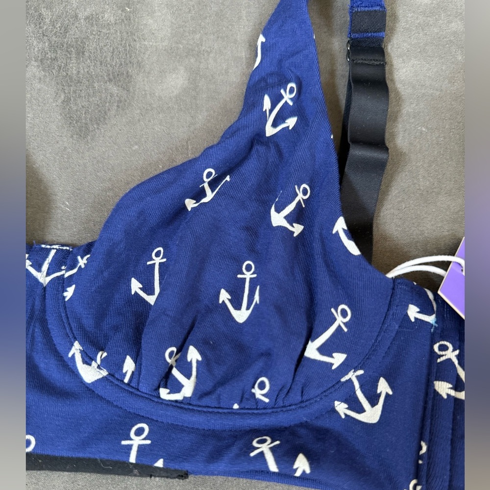 MeUndies UltraModal™ FeelFree Longline Bralette Anchors Away. Size S. - Picture 2 of 7
